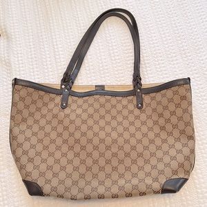Gucci tote brown with braided strap